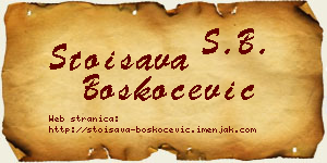 Stoisava Boškoćević vizit kartica